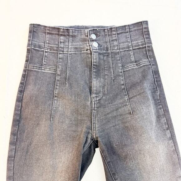 We the Free Flare Wide Leg Black Denim Jeans Size 28 - Picture 3 of 9